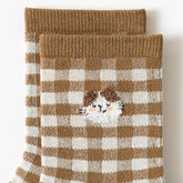 Gingham Cat Sock Set
